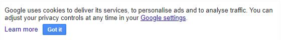 Google informs users that they can customise privacy controls in Settings. 